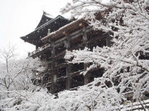 雪の清水の舞台 雪の清水の舞台